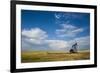 Oil Rig in the Savannah of Wyoming, United States of America, North America-Michael Runkel-Framed Photographic Print