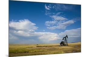 Oil Rig in the Savannah of Wyoming, United States of America, North America-Michael Runkel-Mounted Photographic Print