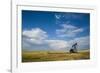 Oil Rig in the Savannah of Wyoming, United States of America, North America-Michael Runkel-Framed Photographic Print