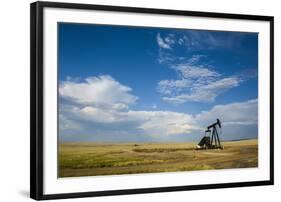 Oil Rig in the Savannah of Wyoming, United States of America, North America-Michael Runkel-Framed Photographic Print