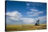 Oil Rig in the Savannah of Wyoming, United States of America, North America-Michael Runkel-Stretched Canvas