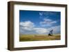 Oil Rig in the Savannah of Wyoming, United States of America, North America-Michael Runkel-Framed Photographic Print