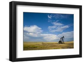 Oil Rig in the Savannah of Wyoming, United States of America, North America-Michael Runkel-Framed Photographic Print