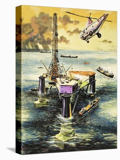Oil Rig-null-Stretched Canvas