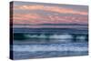 Oil rigs and waves in the Pacific Ocean, Channel Islands of California, Carpinteria, Santa Barba...-null-Stretched Canvas