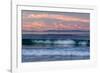 Oil rigs and waves in the Pacific Ocean, Channel Islands of California, Carpinteria, Santa Barba...-null-Framed Photographic Print