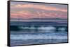 Oil rigs and waves in the Pacific Ocean, Channel Islands of California, Carpinteria, Santa Barba...-null-Framed Stretched Canvas