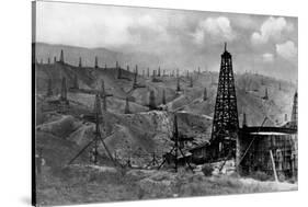 Oil Rigs Near Taft, California-null-Stretched Canvas