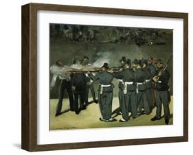 Oil Sketch for the Execution of Emperor Maximilian, 1867-Edouard Manet-Framed Giclee Print
