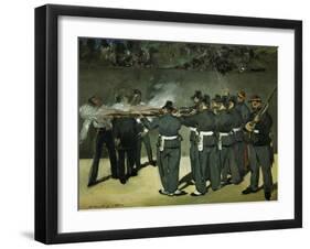 Oil Sketch for the Execution of Emperor Maximilian, 1867-Edouard Manet-Framed Giclee Print