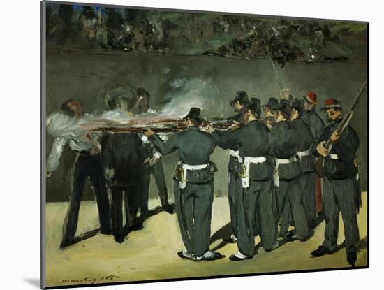 Oil Sketch for the Execution of Emperor Maximilian, 1867-Edouard Manet-Mounted Giclee Print