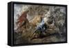 Oil Sketch for the Lion Hunt, 1621-1622-Peter Paul Rubens-Framed Stretched Canvas