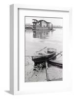 Oil-Slicked Boat Washed on Oiled Beach-null-Framed Photographic Print