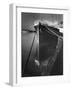 Oil Tanker Tied Up at Dock While it Is Being Loaded with Barrels of Oil-Margaret Bourke-White-Framed Photographic Print