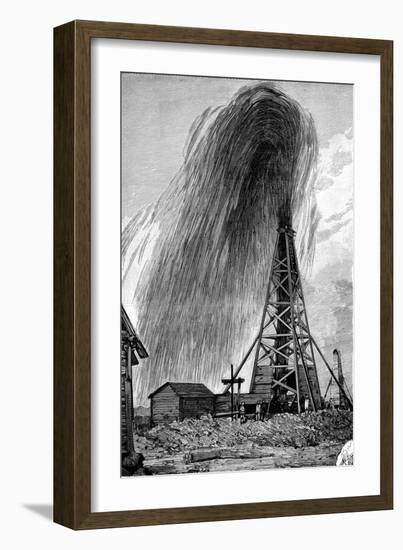 Oil Well, 19th Century-Science Photo Library-Framed Photographic Print