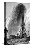 Oil Well, 19th Century-Science Photo Library-Stretched Canvas