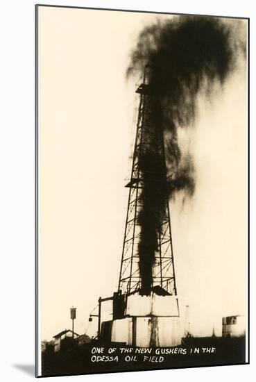 Oil Well Gusher, Odessa, Texas-null-Mounted Art Print