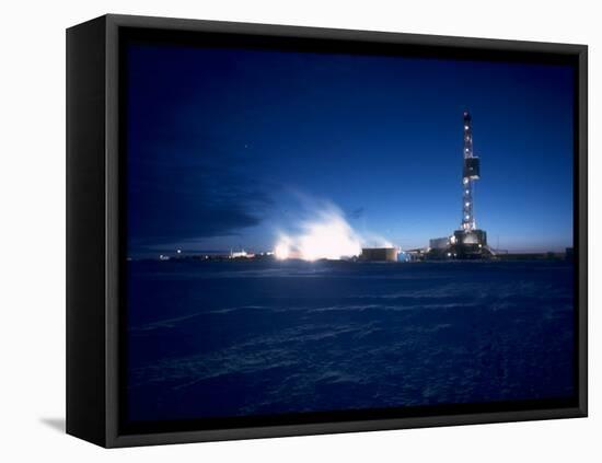 Oil Well on the Coast of Beaufort Sea-Ralph Crane-Framed Stretched Canvas