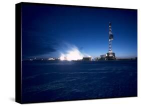 Oil Well on the Coast of Beaufort Sea-Ralph Crane-Stretched Canvas