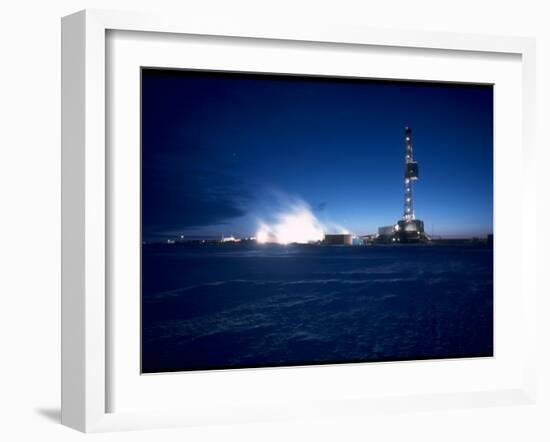 Oil Well on the Coast of Beaufort Sea-Ralph Crane-Framed Photographic Print