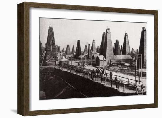 Oil Wells at Baku on the Caspian Sea, Russia, C1890-Dmitri Ivanovich Yermakov-Framed Giclee Print