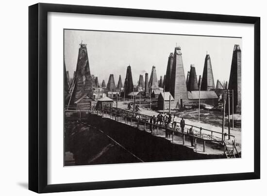 Oil Wells at Baku on the Caspian Sea, Russia, C1890-Dmitri Ivanovich Yermakov-Framed Giclee Print