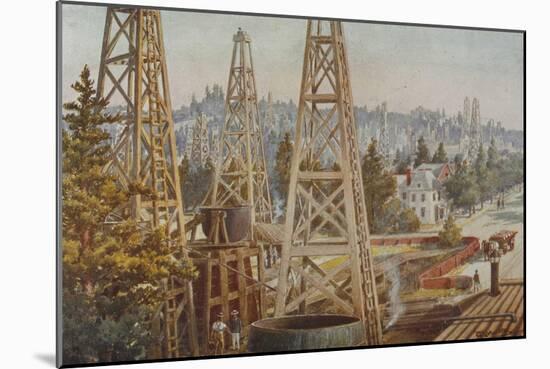 Oil Wells at Los Angeles-A. Muchton-Mounted Art Print