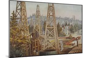 Oil Wells at Los Angeles-A. Muchton-Mounted Art Print