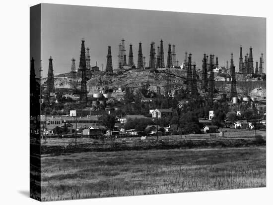 Oil Wells on Signal Hill, California. 1947-Andreas Feininger-Stretched Canvas