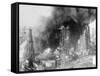 Oil Wells Spouting Streams of Fire-null-Framed Stretched Canvas