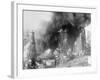 Oil Wells Spouting Streams of Fire-null-Framed Photographic Print