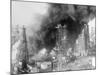 Oil Wells Spouting Streams of Fire-null-Mounted Photographic Print