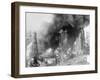 Oil Wells Spouting Streams of Fire-null-Framed Photographic Print