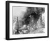 Oil Wells Spouting Streams of Fire-null-Framed Photographic Print