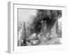 Oil Wells Spouting Streams of Fire-null-Framed Photographic Print