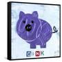 Oink the Pig-Design Turnpike-Framed Stretched Canvas