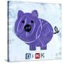 Oink the Pig-Design Turnpike-Stretched Canvas