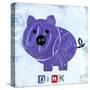 Oink the Pig-Design Turnpike-Stretched Canvas