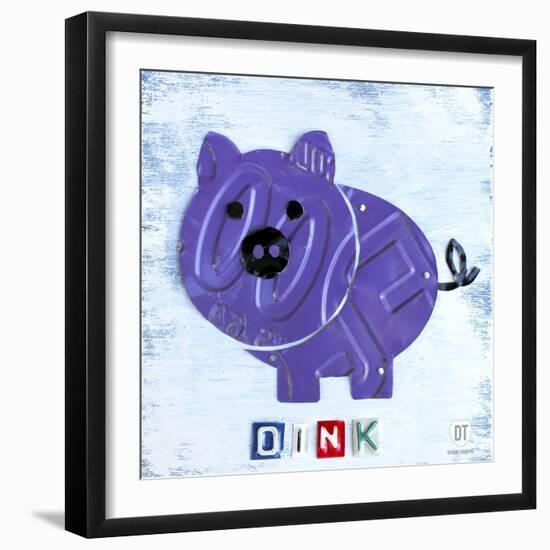 Oink the Pig-Design Turnpike-Framed Premium Giclee Print