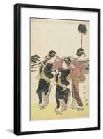 Oiran (High-Class Courtesan) Travelling as a Mitate of Daimyo Procession, 18th-19th Century-Utagawa Toyokuni-Framed Giclee Print