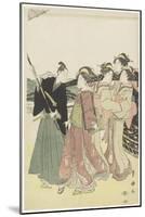 Oiran(High-Class Courtesan) Travelling as a Mitate of Daimyo Procession, 18th-19th Century-Utagawa Toyokuni-Mounted Giclee Print