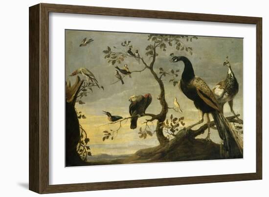 Oiseaux sur des branches-Frans Snyders-Framed Giclee Print