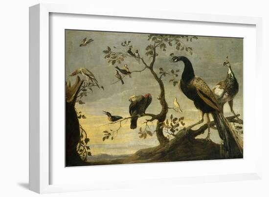 Oiseaux sur des branches-Frans Snyders-Framed Giclee Print