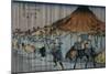 Oiwake Station, a View of Mount Asama-Keisai Eisen-Mounted Giclee Print