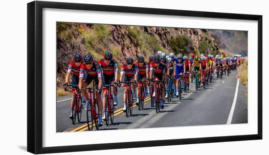 OJAI CALIFORNIA USA Amgen Stage 2 Mens Bicycle Tour of California, VENTURA TO GIBRALTAR ROAD AT...-null-Framed Photographic Print