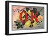 OK Brand - Azusa, California - Citrus Crate Label-Lantern Press-Framed Art Print