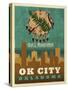 OK City flag-Red Atlas Designs-Stretched Canvas