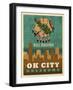 OK City flag-Red Atlas Designs-Framed Giclee Print