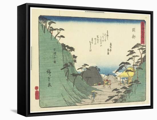 Okabe, 1837-1844-Utagawa Hiroshige-Framed Stretched Canvas