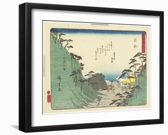 Okabe, 1837-1844-Utagawa Hiroshige-Framed Giclee Print